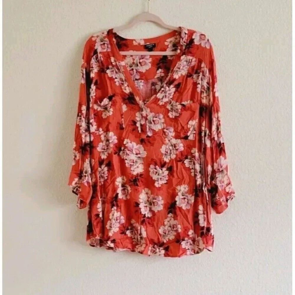 Torrid Harper Rayon Slub Pullover 3/4 Sleeve Blouse Size 4X - Picture 9 of 9